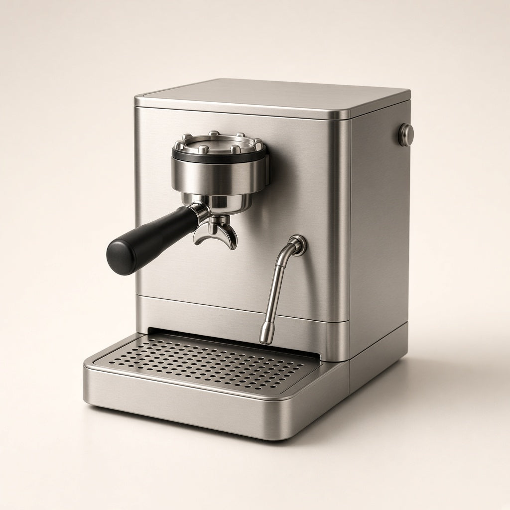 Unbranded stainless steel espresso machine